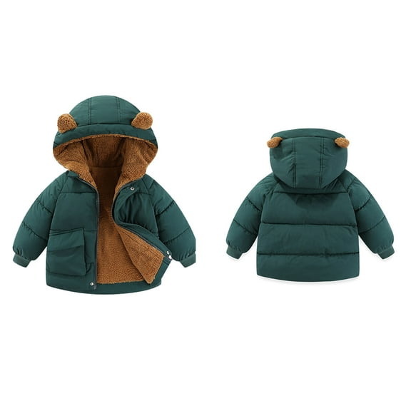 Toddler Winter Coat,Toddler Puffer Coat Bear Ear Hooded Jacket Lightweight Puffer Jacket for Baby Girls Baby Jacket Baby Boy Clothes