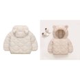 thumbnail image 1 of Toddler Winter Coat,Toddler Puffer Coat Cute Bear Ear Hooded Jackets with Pockets Zipper Up Down Coats for Toddler Baby Girls Fall Outfits for Girls Baby Girl Winter Clothes, 1 of 4