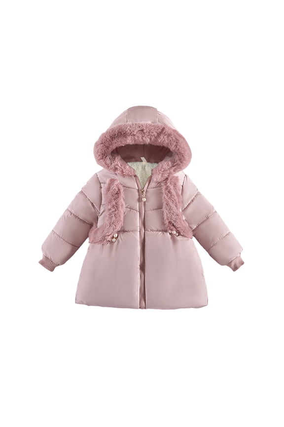 Toddler Winter Coat,Toddler Puffer Coat Mid-length Hooded Jacket Zipper Up Down Coats For Baby Boys Child Winter Coat Little Boys Girls Clothes
