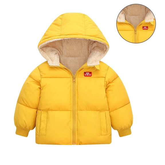 Toddler Winter Coat for Boys Puffer Jacket Kids Full-Zip Long Sleeve Windproof Down Jacket Hooded Jackets Toddler Boys Jacket 12-18 Months