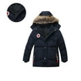 thumbnail image 1 of Toddler Winter Coat for Boys with Hooded Puffer Jacket Boys Blue Jacket Zipper Long Sleeve Waterproof Kids Lightweight Jacket 2 Years Winter Jacket, 1 of 9