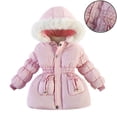 thumbnail image 1 of Toddler Winter Coat for Girls Girls Puffer Jacket Full-Zip Long Sleeve Windproof Down Jacket Hooded Down Jacket Winter Jacket for Girls 18-24 Months, 1 of 9
