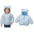 thumbnail image 1 of Toddler Winter Coats for Boys Girls Puffer Jacket Zip up Long Sleeve Kids Warm Winter Coat Outerwear Warm Bear Hooded Outdoor Coats Boys Coats Size 18-24 Months, 1 of 6