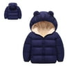 thumbnail image 1 of Toddler Winter Coats for Boys Kids Puffer Jacket Zip up Long Sleeve Windproof Jacket Outwear Bear Hooded Down Jacket 2-3 Years Girl Clothes Fall, 1 of 4