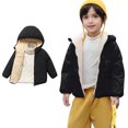 thumbnail image 1 of Toddler Winter Coats for Boys Puffer Jacket Boys Full-Zip Long Sleeve Windproof Jacket Outwear Hooded Down Jacket Winter Clothes 12-18 Months, 1 of 4
