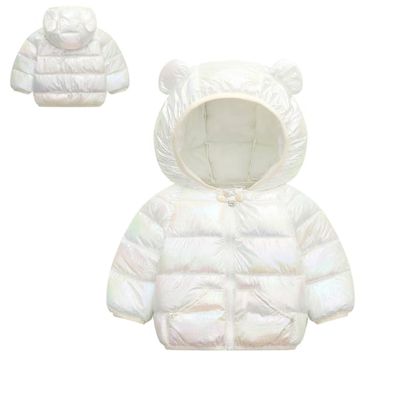 Toddler Winter Coats for Boys Warm Puffer Jackets Kids Full-Zip Long Sleeve Windproof Down Jacket Warm Hooded Outdoor Coats Baby Winter Suit 3-4 Years