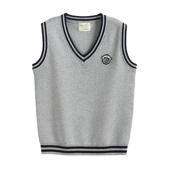 Toddler Winter Coats for Girls Toddler Boys Girls Argyle Sweater Vest Fall Winter Thermal Sleeveless Sweater Knitted Waistcoat Warm Knitted Sweater V-neck Sweater Toddler Clothes Gray