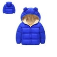thumbnail image 1 of Toddler Winter Coats for Kids Puffer Jacket Boys Full-Zip Long Sleeve Windproof Down Jacket Bear Hooded Down Jacket Winter Clothes 2-3 Years, 1 of 4