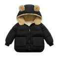 thumbnail image 1 of Toddler Winter Coats Lightweight Water-Resistant Fleece Jacket Bear ears with Hooded Down Jacket Winter Jackets 12-18 Months, 1 of 5