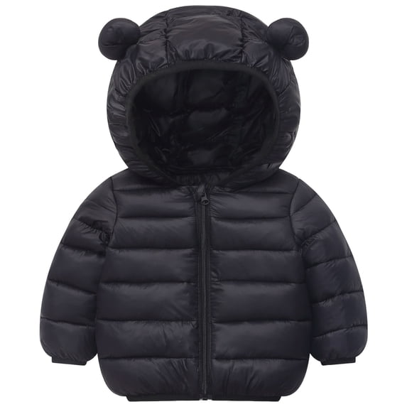 Toddler Winter Coats Toddler Boys Girls Winter Coat Baby Hooded Puffer Jacket Lightweight Warm Jackets for Girl Boy Kids Cute Bear Ears Clothes