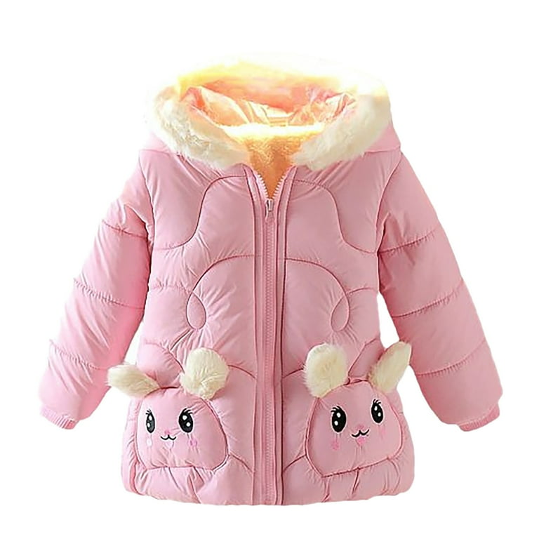 Toddler Winter Coats 𝐅aux Fu𝐫 Hooded Baby Sherp𝐚 𝐅𝐥eece Lined