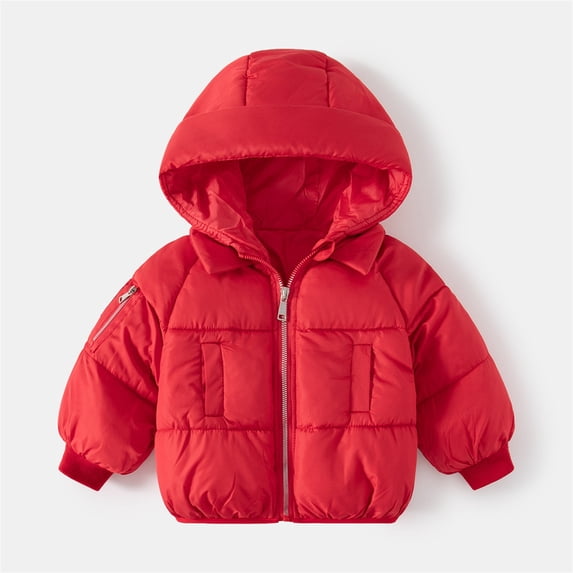 Toddler Winter Coats for Boys,Boys Puffer Jacket with Pocket Zip up Winter Hoodies Coat Warm Windproof Winter Down Coat Boys Jackets Size 2-3 Years