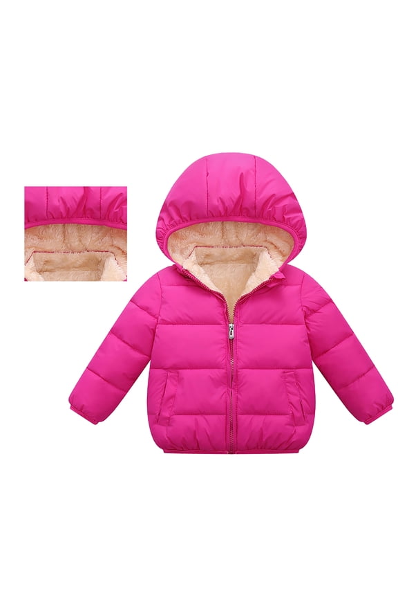 Toddler Winter Coats for Boys Girls Lightweight Water-Resistant with Hood Kids Puffer Jacket Baby Girls' Outerwear Jackets & Coats 12-18 Months