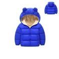 thumbnail image 1 of Toddler Winter Coats for Boys Puffer Jacket Zip up Long Sleeve Windproof Down Jacket Warm Bear Hooded Outdoor Coats 18-24 Months Jacket, 1 of 4