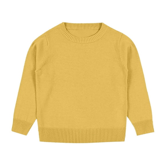 Toddler Winter Coats for Girls Boys Casual Pullover Sweaters Kids Chunky Crewneck Waffle Knit Jumper Tops 4-14 Years Baby Boys Girls