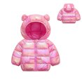 thumbnail image 1 of Toddler Winter Coats for Kids Kids Puffer Jacket Full-Zip Long Sleeve Windproof Down Jacket Hooded Jackets Winter Jacket for Girls 2-3 Years, 1 of 4