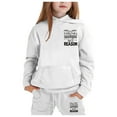 thumbnail image 1 of Toddler Winter Girls Outfits Set Tracksuit With Print Hoodie Joggers Warm Kids, 1 of 4