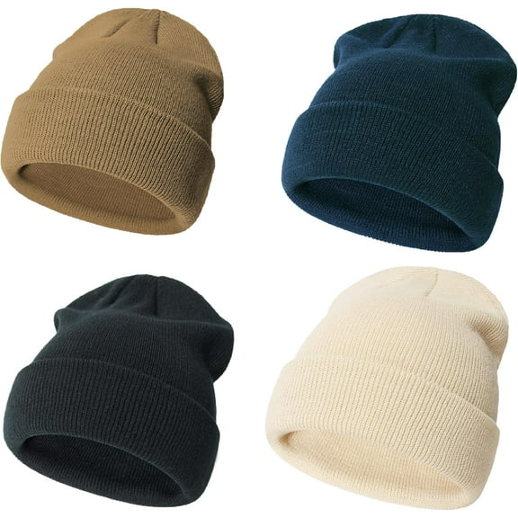 Toddler Winter Hat Baby Beanie Kids Beanies Boys Hats Knit Winter Caps Soft Infant Girls 4 Packs