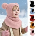 thumbnail image 1 of Toddler Winter Hat Balaclava | 2-in-1 Fleece Lined Beanie & Face Mask, Knitted Warm Ear Flap Cap, Stretchy Soft Fabric, Full Coverage, Adjustable Fit, Snow Outdoor Protection, Single Pack, 1 of 2