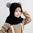thumbnail image 1 of Toddler Winter Hat Balaclava 2-in-1 Fleece Lined Knitted Beanie with Face Mask Ear Flaps Neck Warmer for Boys Girls Cold Weather Outdoor Ski Snow Play, 1 of 2