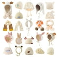 thumbnail image 1 of Toddler Winter Hat Pom Beanie Fleece Lined Knit Hats for Baby Kids Boys Girls 1-3 Years, 1 of 8