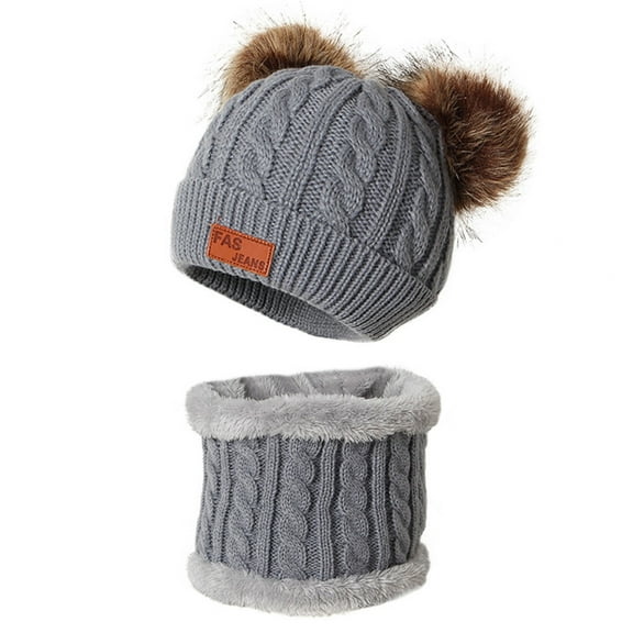 Toddler Winter Hat Scarf Set For Baby Girl Boy Knitted Warm Lined Skiing Caps Pompom Kids Aka Winter Hat Toddler Stocking Cap Kids Hats Boys Baby Boy Fall Hat Tomato Hat Baby Bear Winter Hat Baby Sis