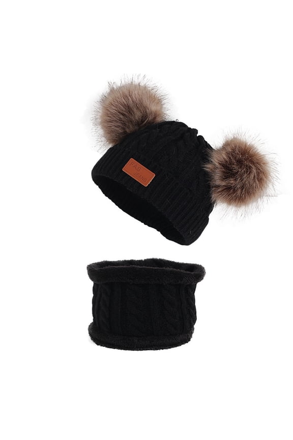Toddler Winter Hat Scarf Set For Baby Girl Boy Knitted Warm Lined Skiing Caps Pompom Kids Aka Winter Hat Toddler Stocking Cap Kids Hats Boys Baby Boy Fall Hat Tomato Hat Baby Bear Winter Hat Baby Sis