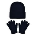 thumbnail image 1 of Toddler Winter Hat,Soft Kids Winter Hat With Mittens for Boys Girls Toddler Youth Cold Weather Lined Cap And,Kids Winter Hat,Navy,2-8 Years, 1 of 5