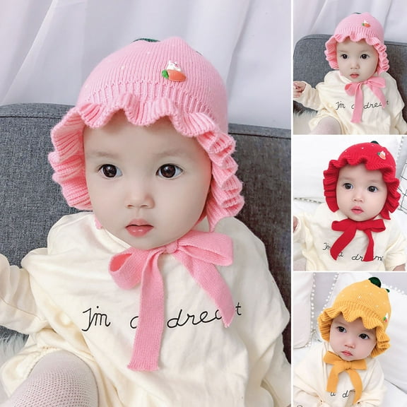 Toddler Winter Hat with Earflap Scarf Hood Thick Warm Kids Skull Cap for Baby Girls Boys