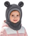 thumbnail image 1 of Toddler Winter Knit Hat with Scarf Lined Cute Bear Ear Hooded Cap for Baby Boys Girls Cold Weather Outdoor, 1 of 6
