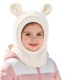 thumbnail image 1 of Toddler Winter Knit Hat with Scarf Lined Cute Bear Ear Hooded Cap for Baby Boys Girls Cold Weather Outdoor, 1 of 6
