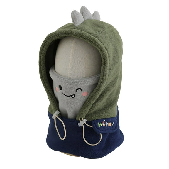 Toddler Winter Knitted Hat Earflap Hood Scarves Caps Toddler Lined Hat Thick Scarf for Kids Baby