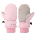 thumbnail image 1 of Toddler Winter Mittens Unisex Toddler Baby Winter Snow Mittens Solid Color Warm Thermal Ski Gloves Soft Cold Weather Outdoor Play Handwear for Kids Toddler Boy Mittens Pink 2 Years-4 Years, 1 of 2