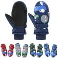thumbnail image 1 of Lined Fleece Toddler Mittens Kids Winter Warm Gloves Child Ski Gloves Waterproof Snow Baby Mitten for Boys Girls, 1 of 7