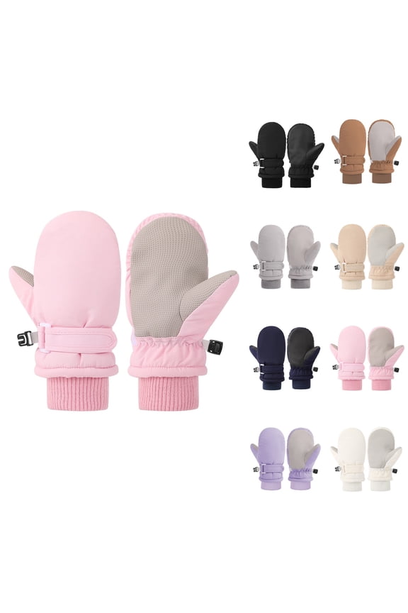 Toddler Winter Ski Mittens, Waterproof Snow Gloves for Boys and Girls, Warm Thinsulate Insulated Baby Mitts for Outdoor Activities