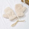 thumbnail image 1 of Toddler Winter Warm Plush Mittens Anti Lost String for Cold Weather Outdoor Activities Gear Kids Gloves, 1 of 4