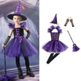 thumbnail image 1 of Toddler Witch Girl Outfit Tutu Mesh Dress Witch Outfit Halloween Outfits for Girls 3-4 Years Kids Girls Halloween Dress, 1 of 9