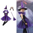thumbnail image 1 of Toddler Witch Outfits Tulle Dress Girl Fairy Tale Wicked Witch outfit Halloween Outfits 3-4 Years Kids Girls Halloween Dress, 1 of 9