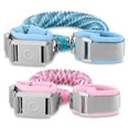 thumbnail image 1 of Toddler Wrist Leash for Kids Wrist Leash Toddler Harness with Unlock Child Leashes for Toddlers Reflective Strip Design-Blue+Pink（2 PCS)-Length of traction rope:8.2FT/2.5M, 1 of 5