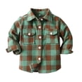 thumbnail image 1 of Toddler Zip Up Hoodie Boy 3T Kids Toddler Baby Unisex Unisex Autumn Winter Plaid Tops Long Sleeve Shirt Coat Jacket Cardigan Clothes Z0H-Green, 1-2 Years, 1 of 3