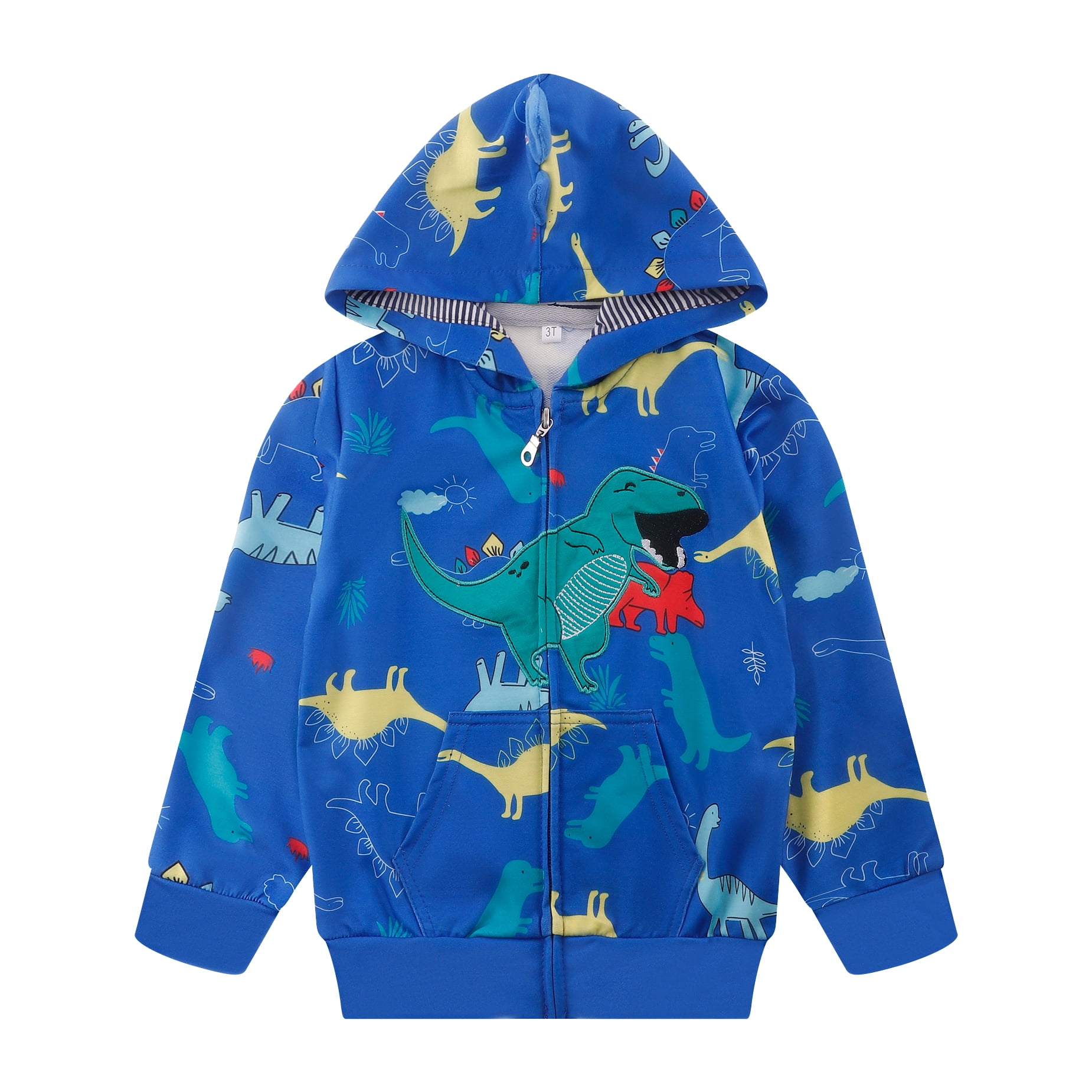 Toddler Zip Up Hoodie Dinosaur Sweatshirt Fall Clothes Boys Jacket With Hood 27Years
