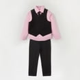 thumbnail image 1 of Toddler and Big Boy'sBoys 4-Piece Formal Suit Includes Vest, Pants, Collared Dress Shirt, and Tie, 1 of 5