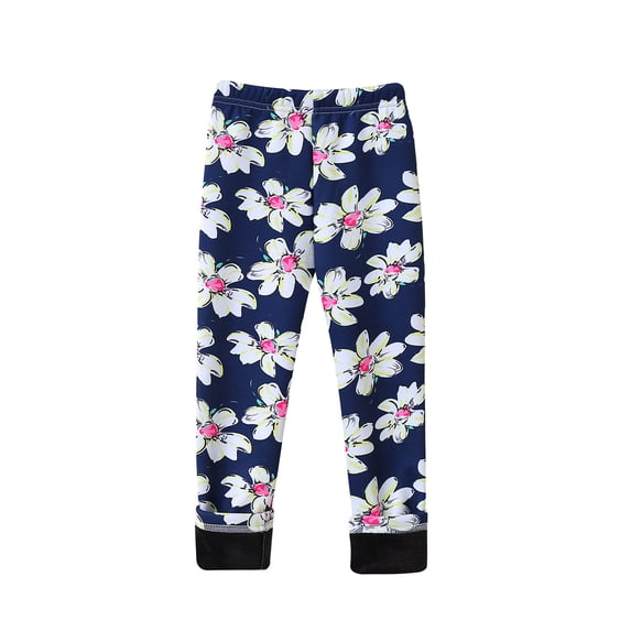 Toddler and Girls Winter Thick Warm Pant Printed Fleece Lined Legging Ankle Length Tights Cute Casual Pants Birthday Outfits