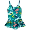 thumbnail image 1 of Toddler and Little Girls Floral 1-Piece Swimsuit Ruffled Tankini Bathing Suit UPF 50+, 1 of 5