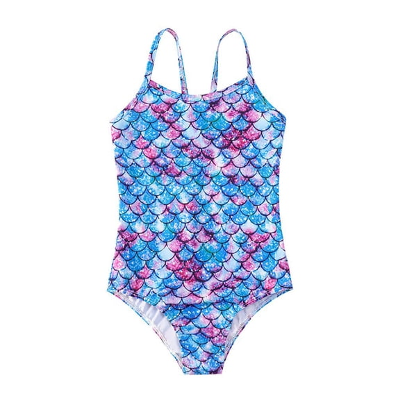 Toddler and Little Girls One Piece Swimsuits Mermaid Beach Swimwear Bathing Suit for Beach 2-8 Years