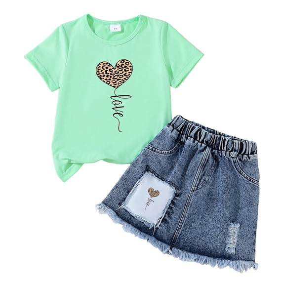 Toddler boys and girls summer outfits cotton short sleeve solid t-shirt top casual shorts neutral spring clothes D 4-5 Years