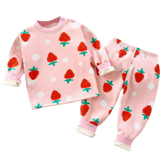 Toddler grils pajamas 2pcs Set boys pajamas warm girls pajamas long sleeve Cartoon cotton toddler pajamas pajamas 12-18 Months Cute Boy Girl Clothing