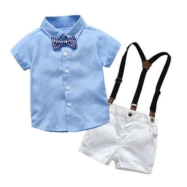 Toddler Outfits for Bow Clothes Baby Gentleman Boys Outfits Tie T-Shirt Tops Shorts Overalls Baby Boys Outfits&Set