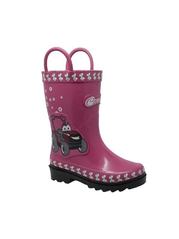 Toddler's 3D Fern Farmall Rubber Boot Pink