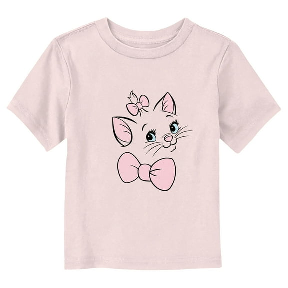 Toddler's Aristocats Marie Big Face Portrait  Graphic Tee Light Pink 2T